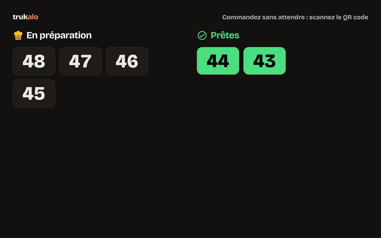 Écran de retrait client